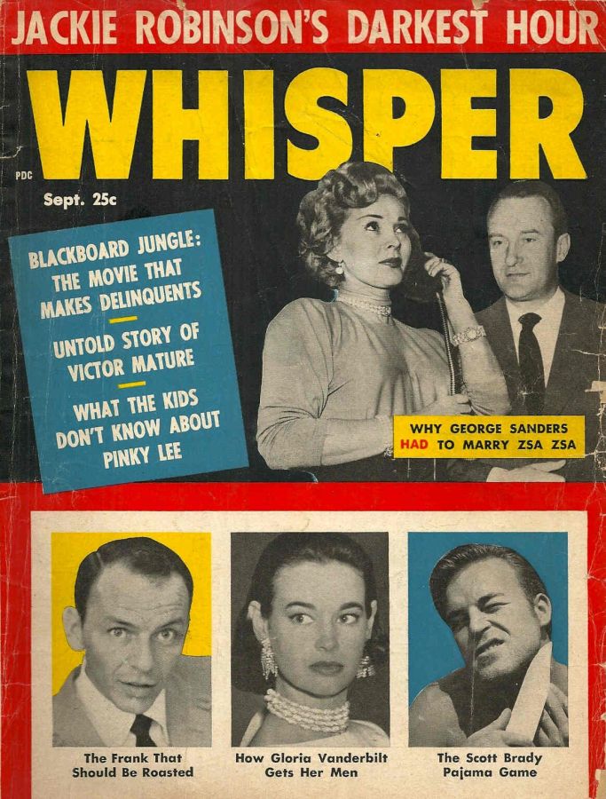 WHISPER magazine side cover September 1955