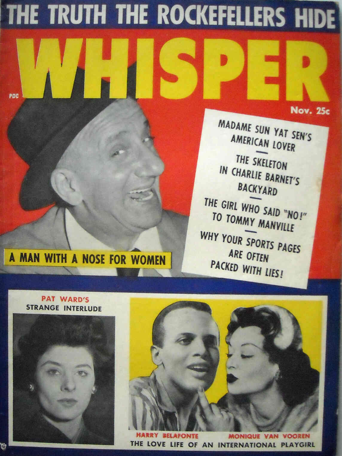 WHISPER magazine side cover November 1955
