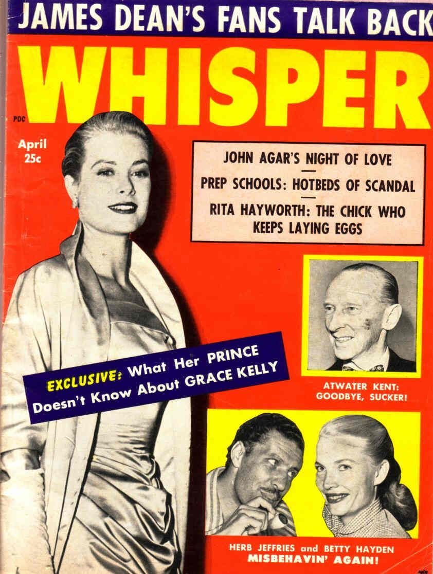 WHISPER magazine side cover April 1956