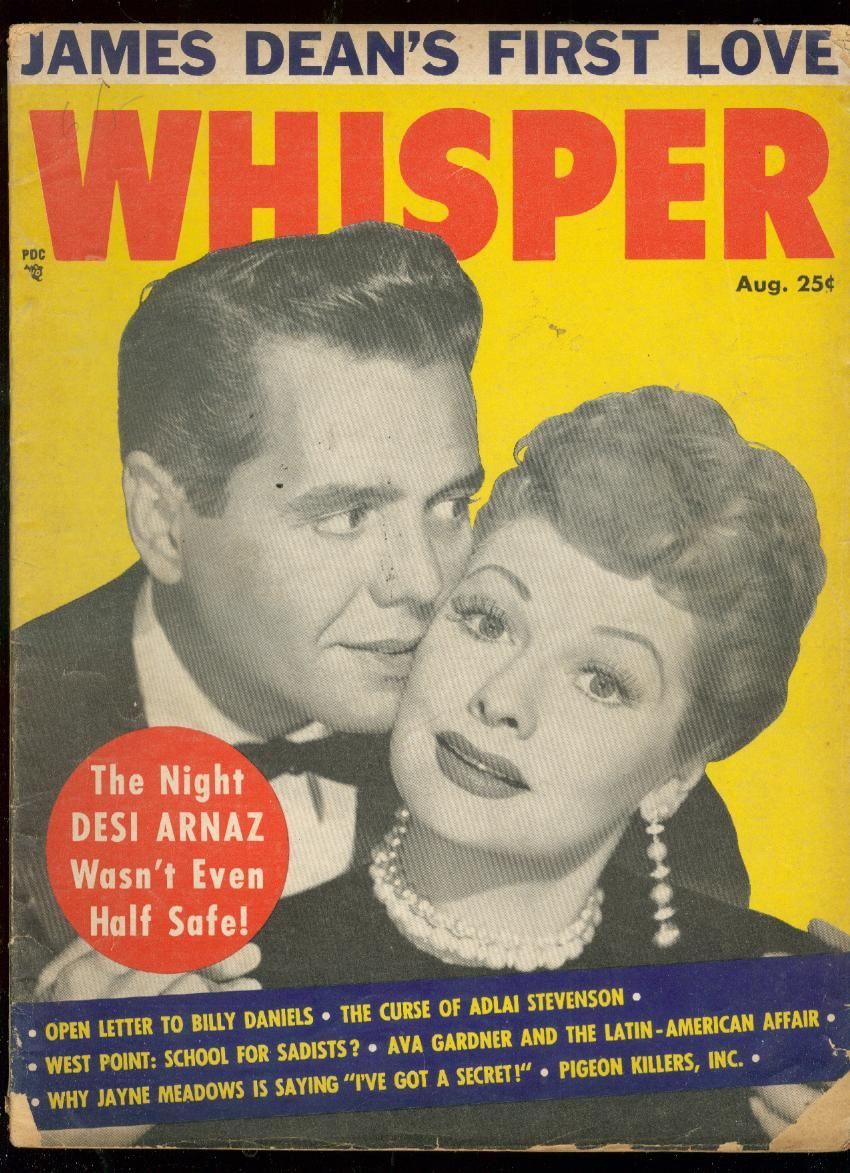 WHISPER magazine side cover August 1956