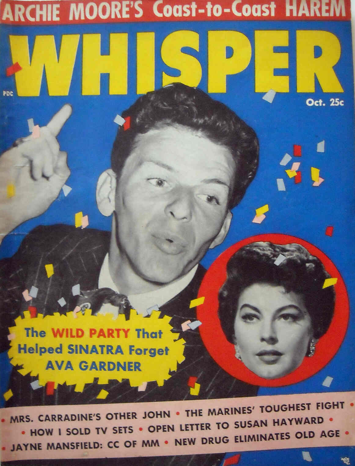 WHISPER magazine side cover October 1956