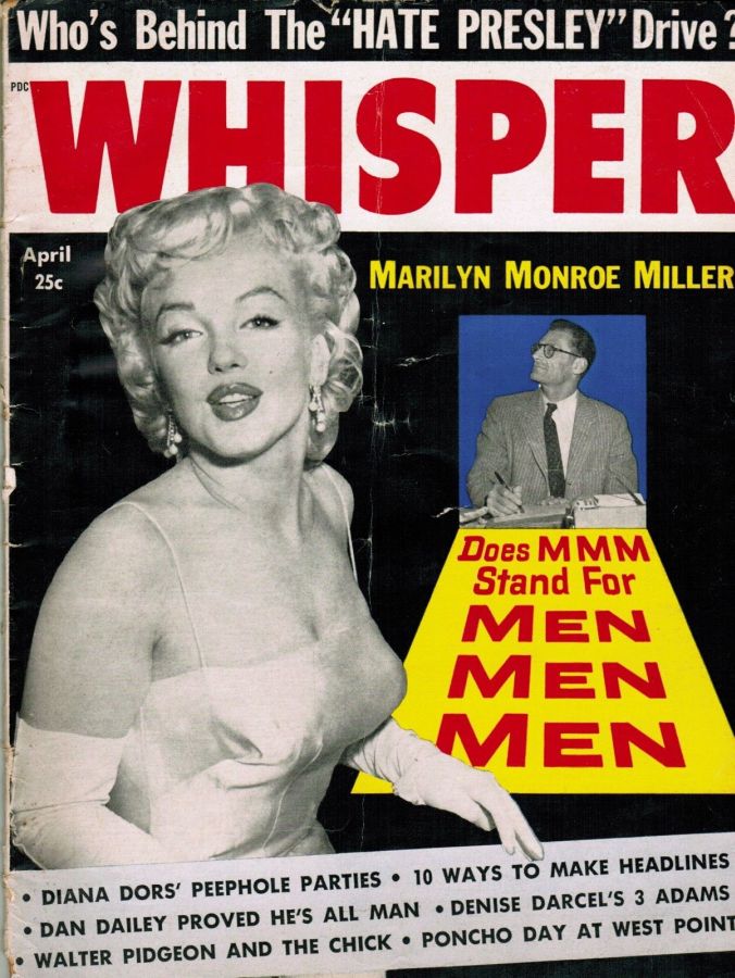 WHISPER magazine side cover  Vol 11 # 4 April 1957