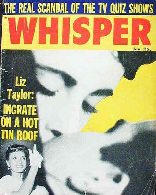 WHISPER magazine side cover  Vol 13 # 1 January 1959