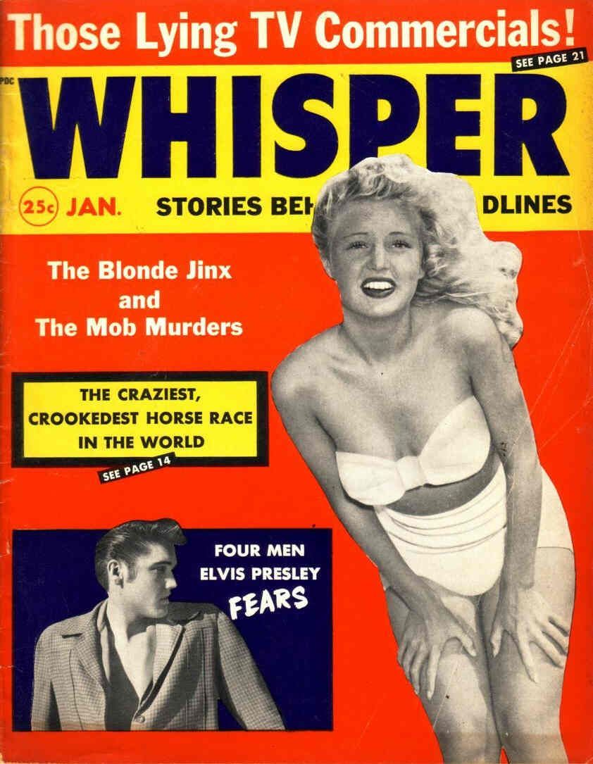 WHISPER magazine side cover January 1960