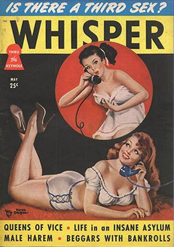 WHISPER magazine side cover  Vol 3 No 1  May 1949