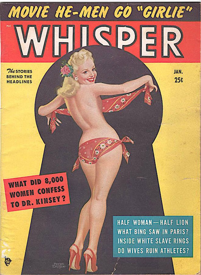 WHISPER magazine side cover  Vol 4 # 4  January 1951
