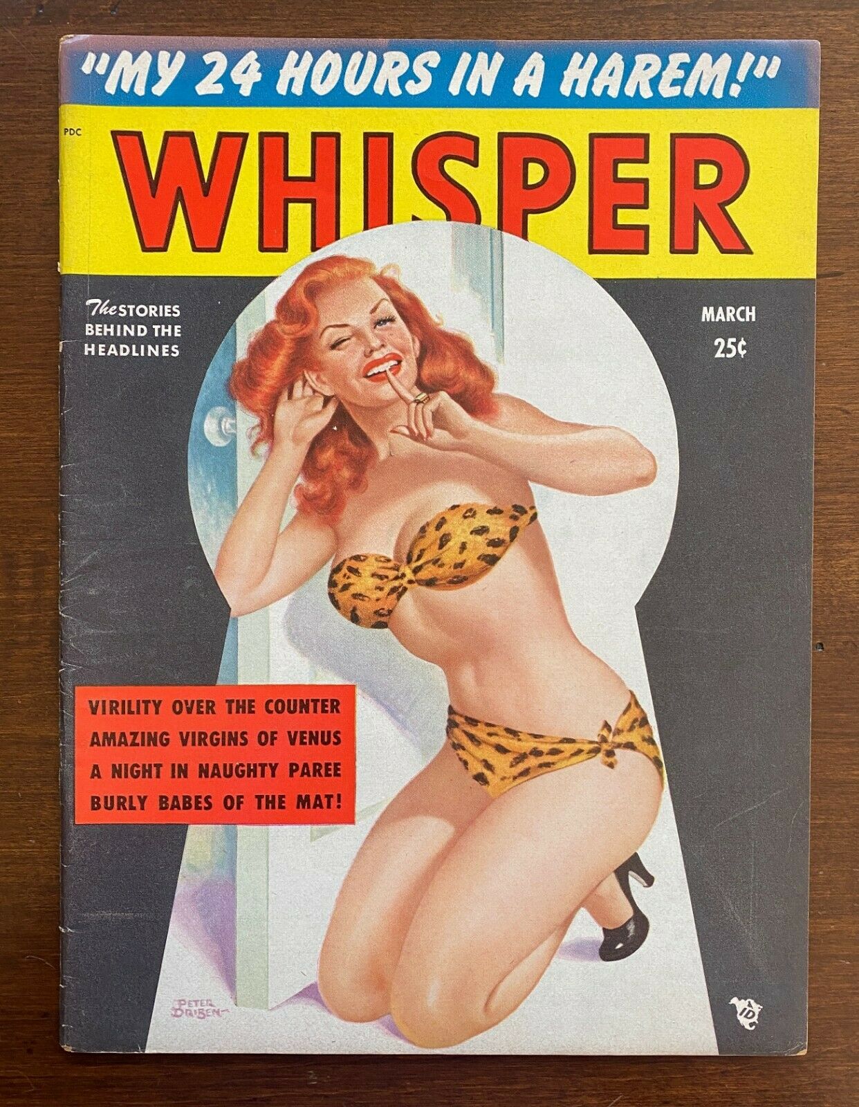 WHISPER magazine side cover  March 1951