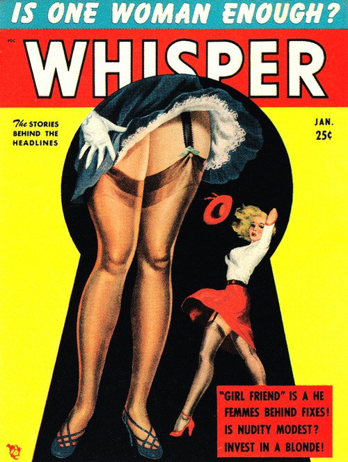 WHISPER magazine side cover  Vol 5 No 4  January 1952