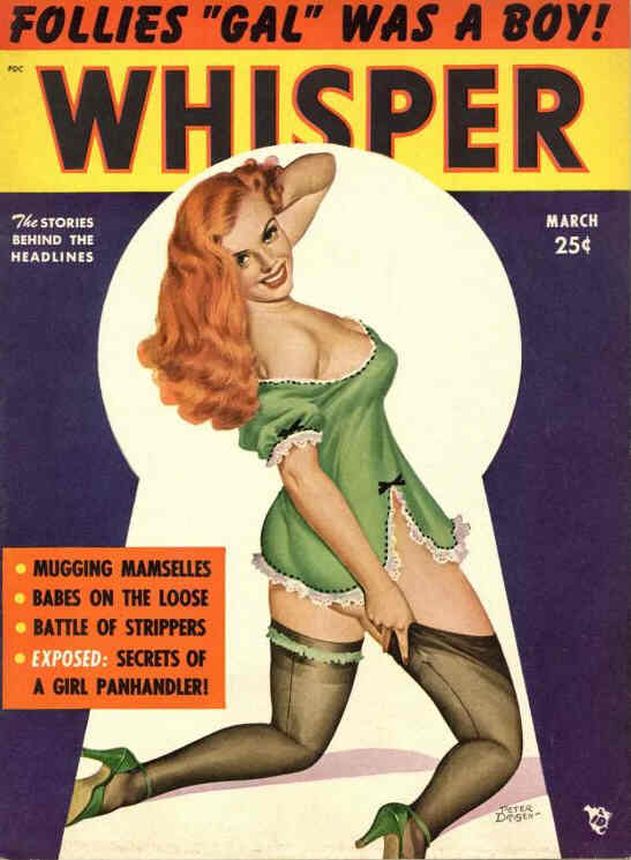 WHISPER magazine side cover  Vol 5 No  5  March 1952