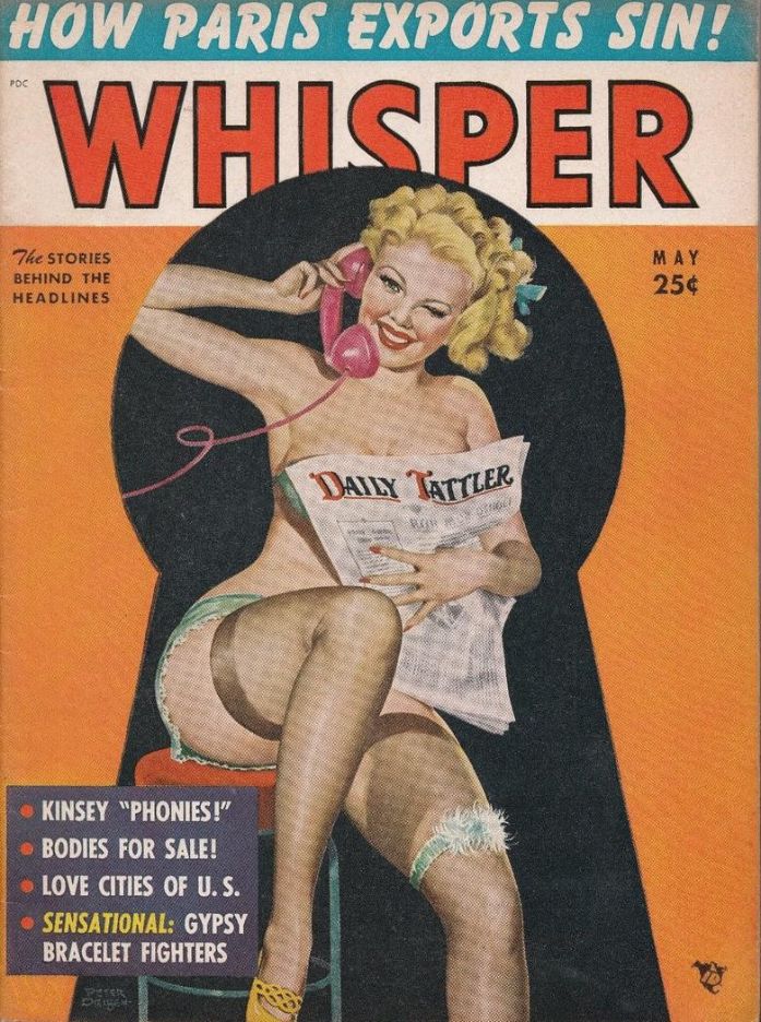 WHISPER magazine side cover  Vol 5 No  6  May 1952