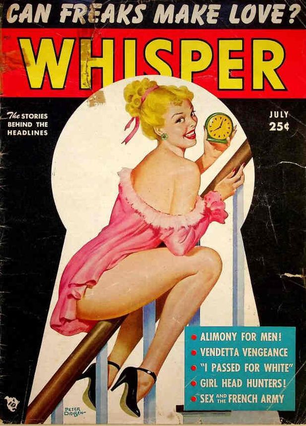 WHISPER magazine side cover  Vol 6 No  1  July 1952