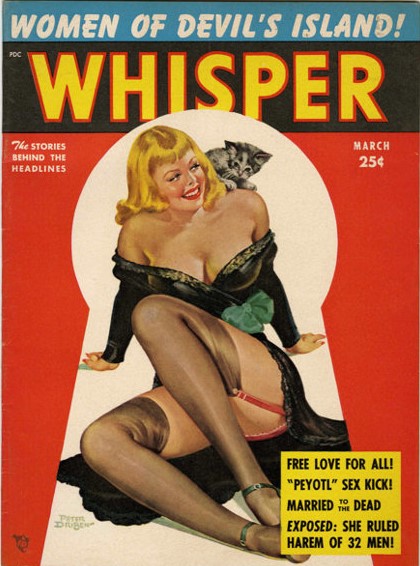 WHISPER magazine side cover  Vol 6 No  5  March 1953