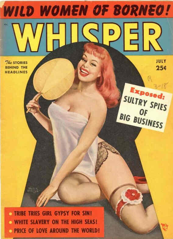 WHISPER magazine side cover  Vol 7 No 1  July 1953