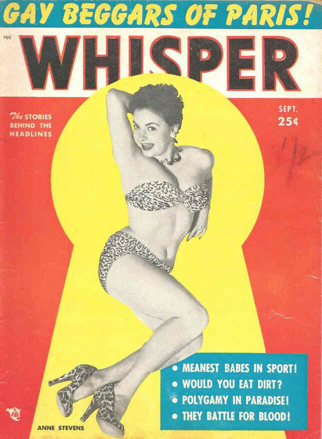 WHISPER magazine side cover  Vol 7 No 2 September 1953