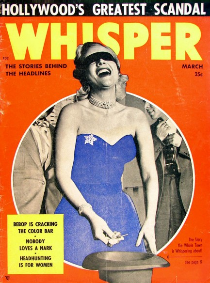 WHISPER magazine side cover  March 1955