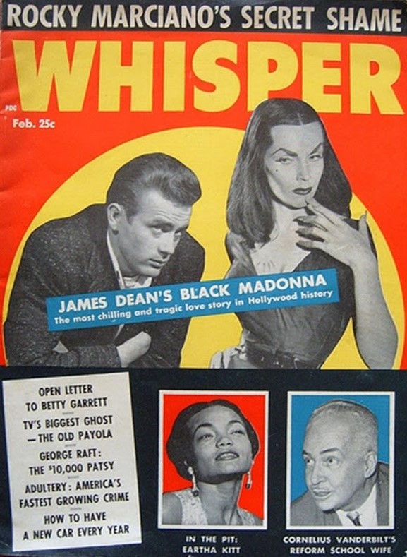 WHISPER magazine side cover  February 1956