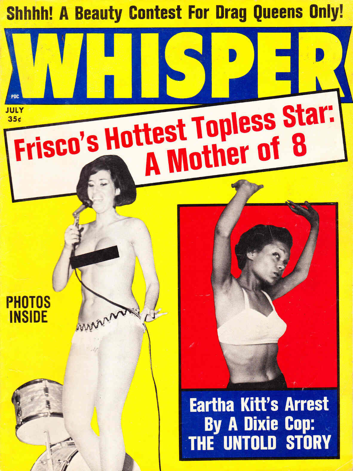 WHISPER magazine side cover July 1957