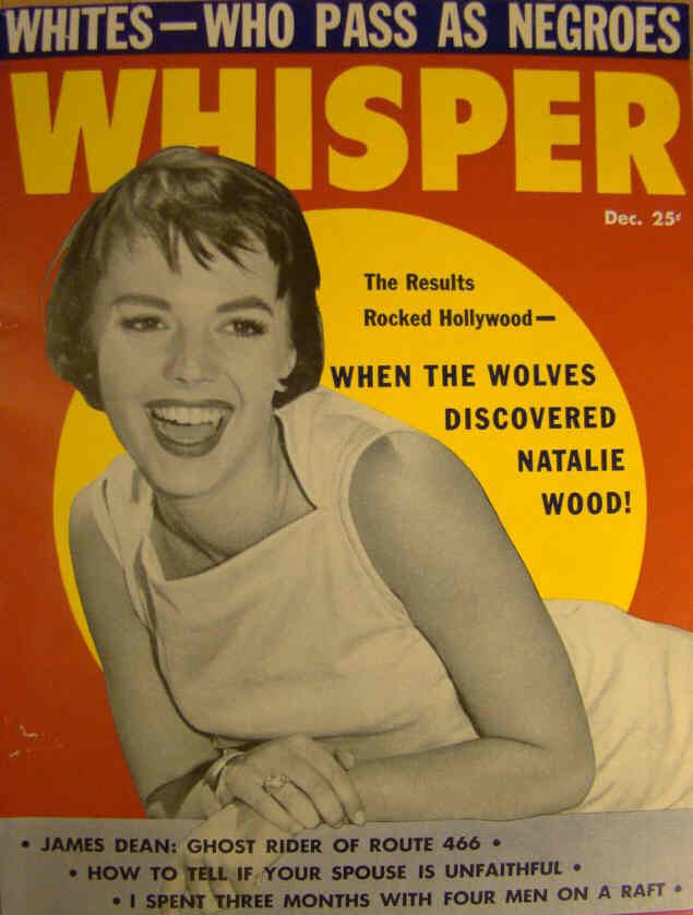 WHISPER magazine side cover December 1957