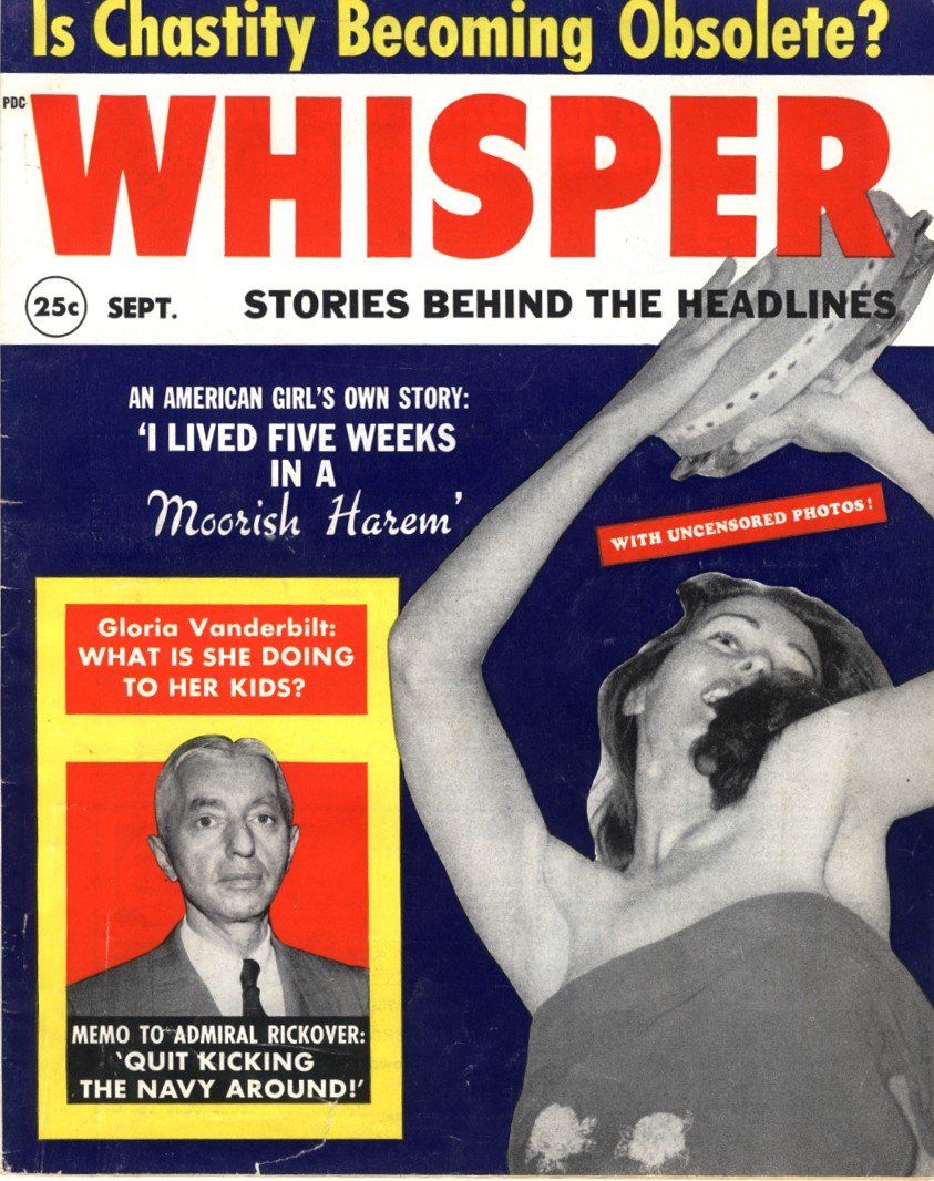 WHISPER magazine side cover  September 1959