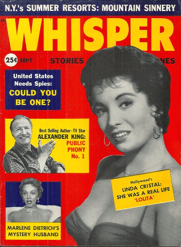 WHISPER magazine side cover  September 1960