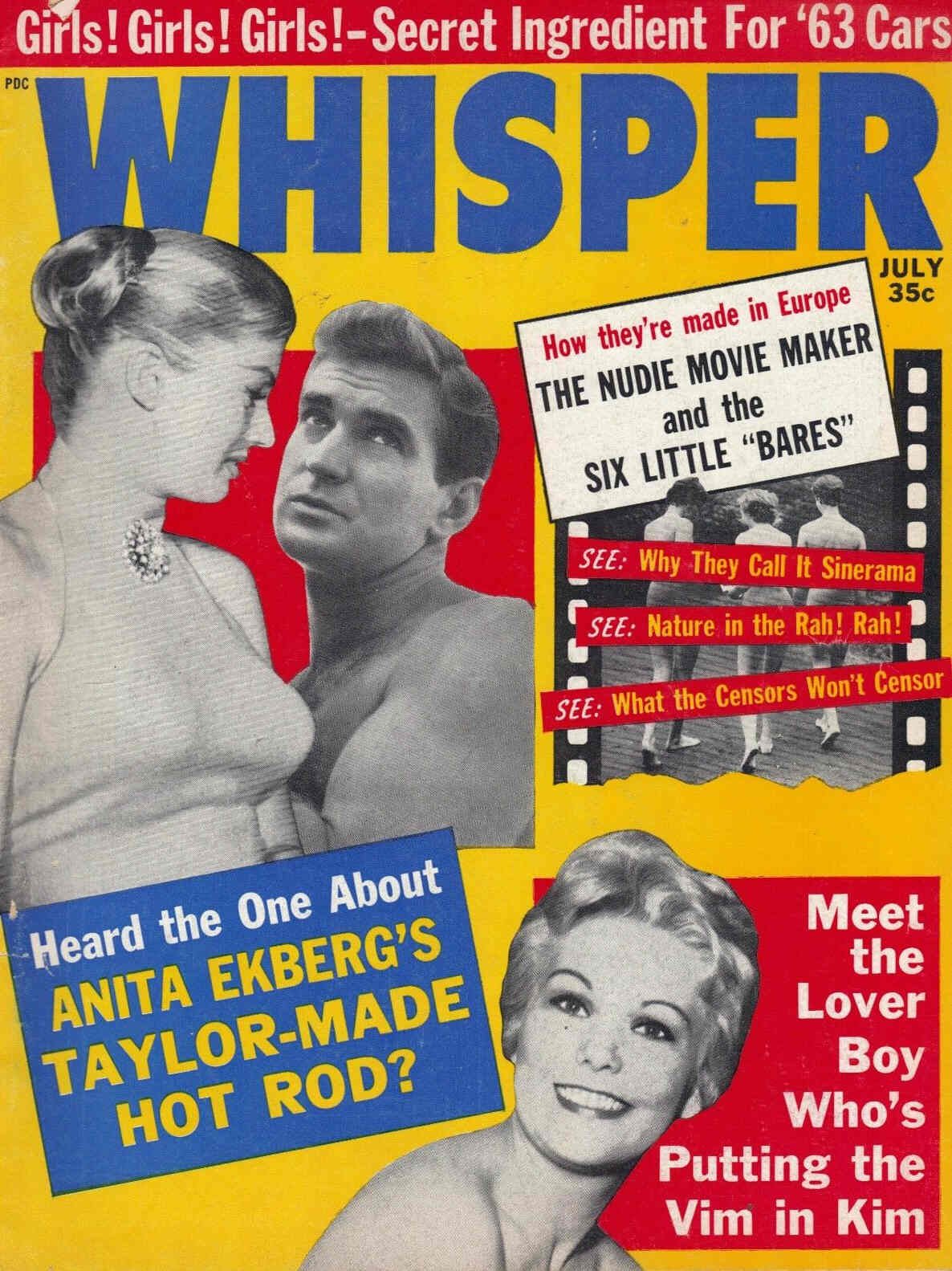 WHISPER magazine side cover July 1962
