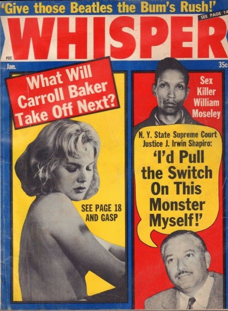 WHISPER magazine side cover  January 1965