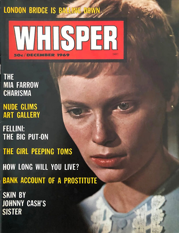 WHISPER magazine side cover  December 1969