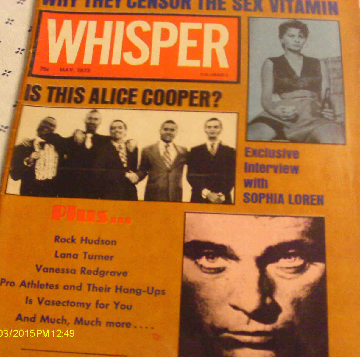 WHISPER magazine side cover May 1973