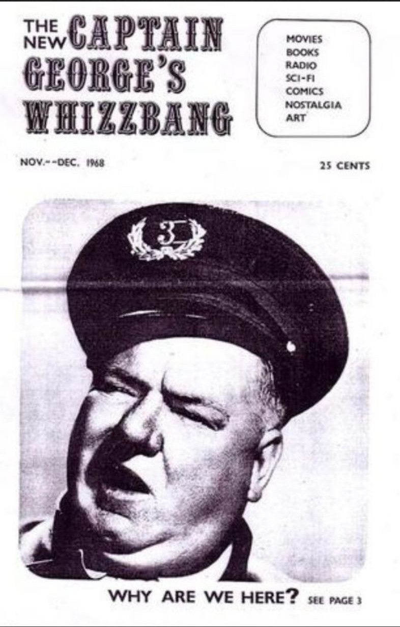 NEW CAPTAIN GEORGES WHIZZBANG | THE magazine side cover Issue 1 November/December 1968