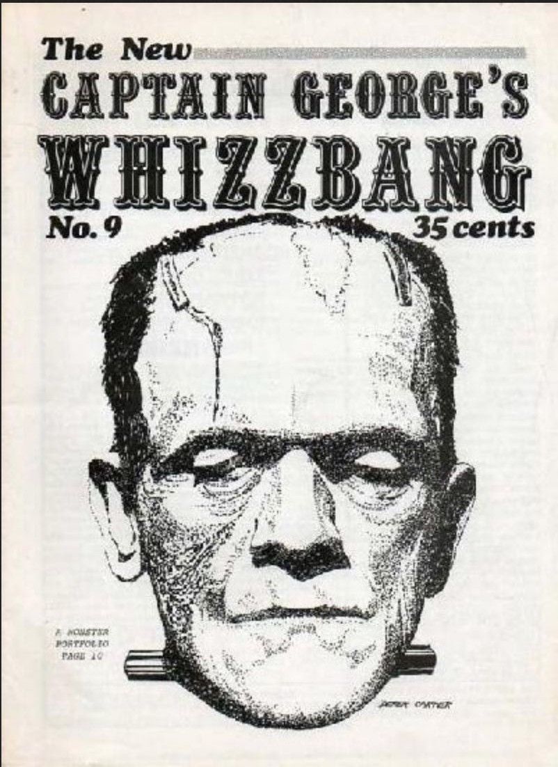 NEW CAPTAIN GEORGES WHIZZBANG | THE magazine side cover Issue 9  1970