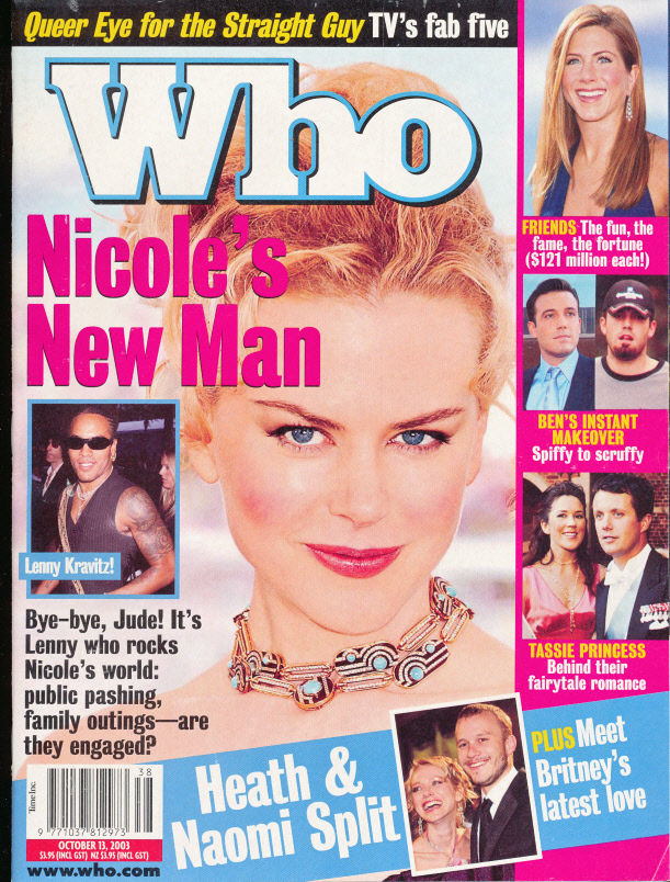 WHO magazine side cover 13 October 2003