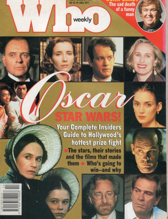 WHO magazine side cover 21 March 1994