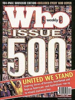 WHO magazine side cover 1 October 2001
