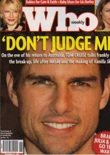 WHO magazine side cover 24 December 2001