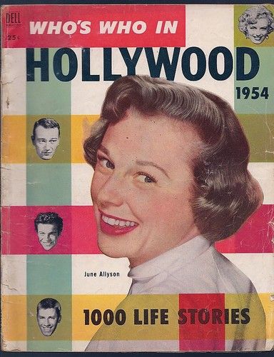WHOS WHO IN HOLLYWOOD magazine side cover Issue 9  1954