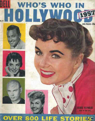 WHOS WHO IN HOLLYWOOD magazine side cover Issue 12 Vol 1 # 12 1957
