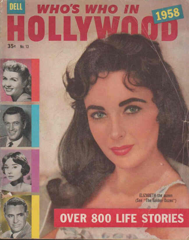 WHOS WHO IN HOLLYWOOD magazine side cover Issue 13  1958