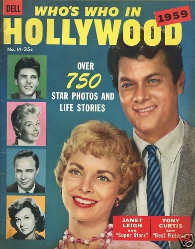 WHOS WHO IN HOLLYWOOD magazine side cover Issue 14  1959