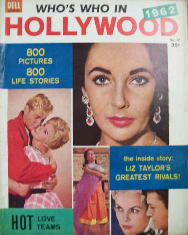 WHOS WHO IN HOLLYWOOD magazine side cover Issue 17  1962