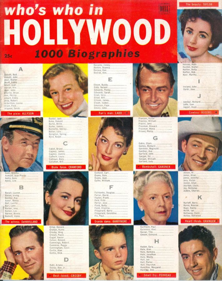 WHOS WHO IN HOLLYWOOD magazine side cover Issue 5  1950