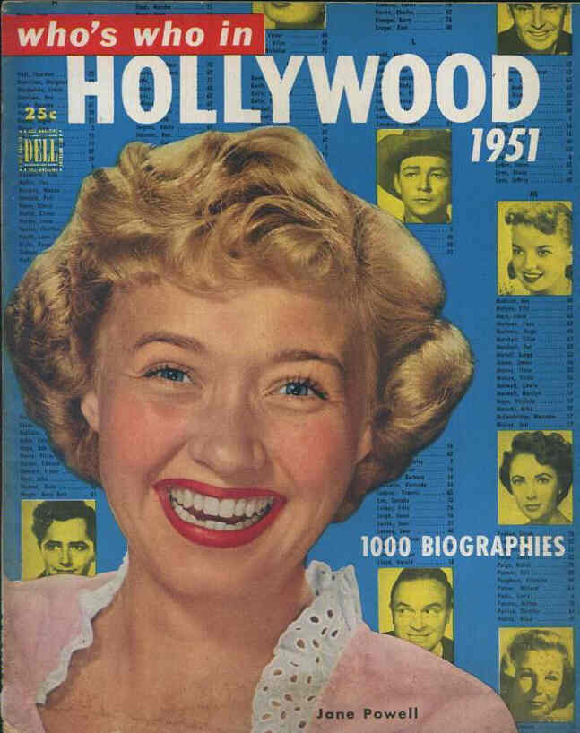 WHOS WHO IN HOLLYWOOD magazine side cover Issue 6  1951