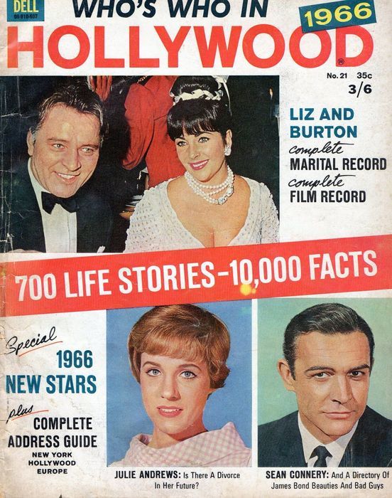 WHOS WHO IN HOLLYWOOD magazine side cover Issue 21  1966