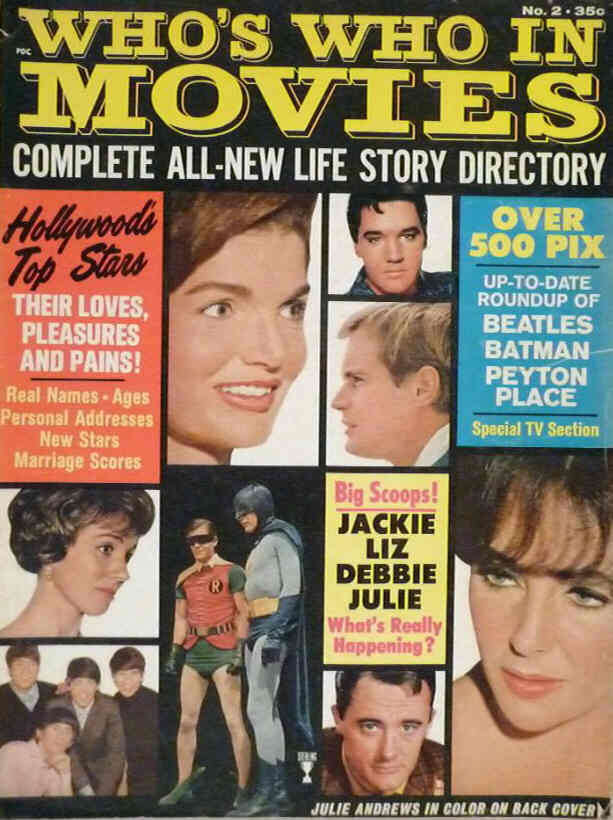 WHOS WHO IN MOVIES magazine side cover Issue 2  1965