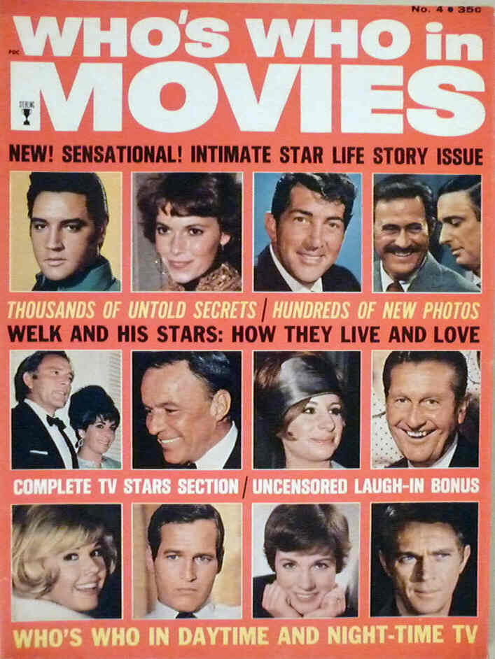 WHOS WHO IN MOVIES magazine side cover Issue 4  1969