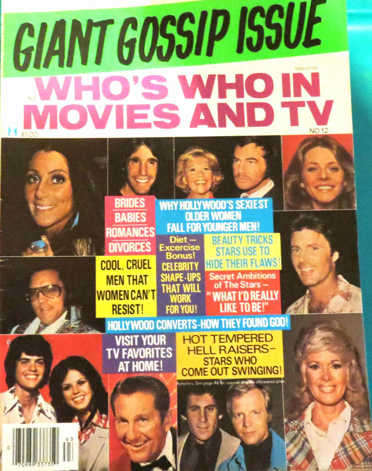 WHOS WHO IN MOVIES magazine side cover Issue 12  1976