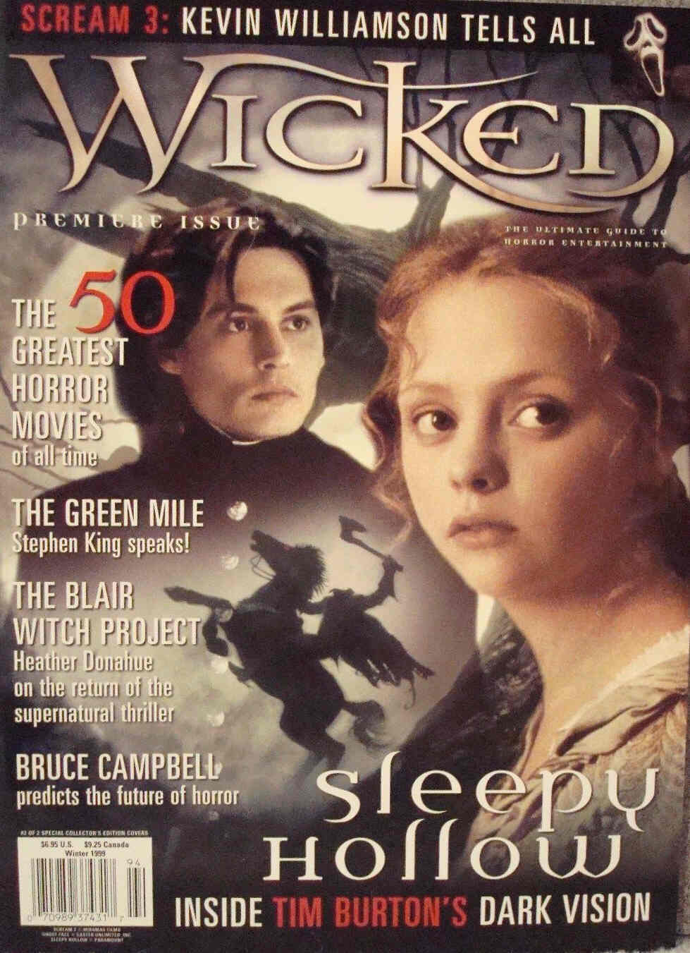 WICKED magazine side cover Issue 1 Winter 1999