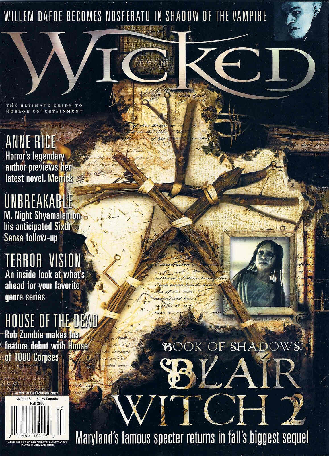 WICKED magazine side cover Issue 4 Fall 2000