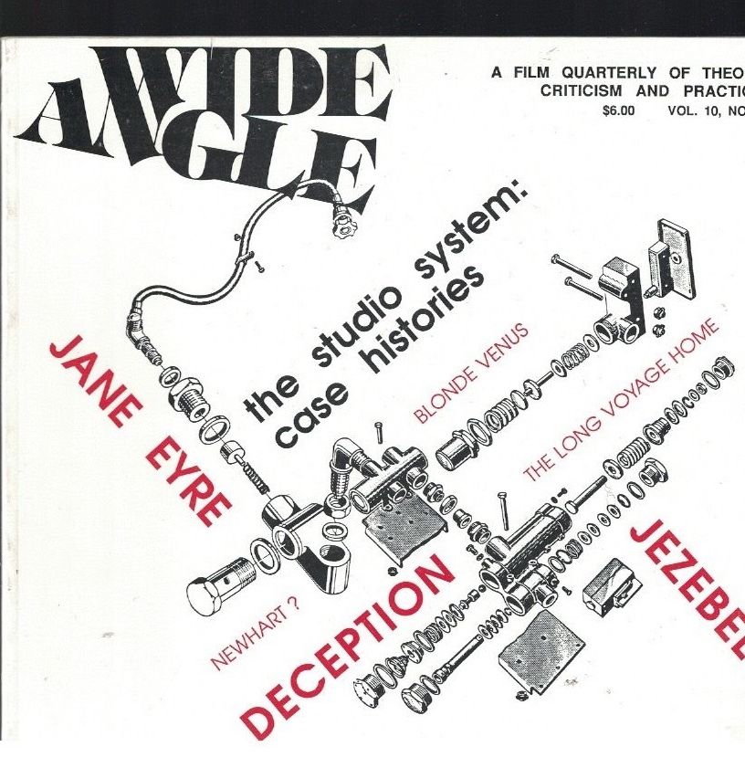 WIDE ANGLE magazine side cover  Vol 10 No 1  1988