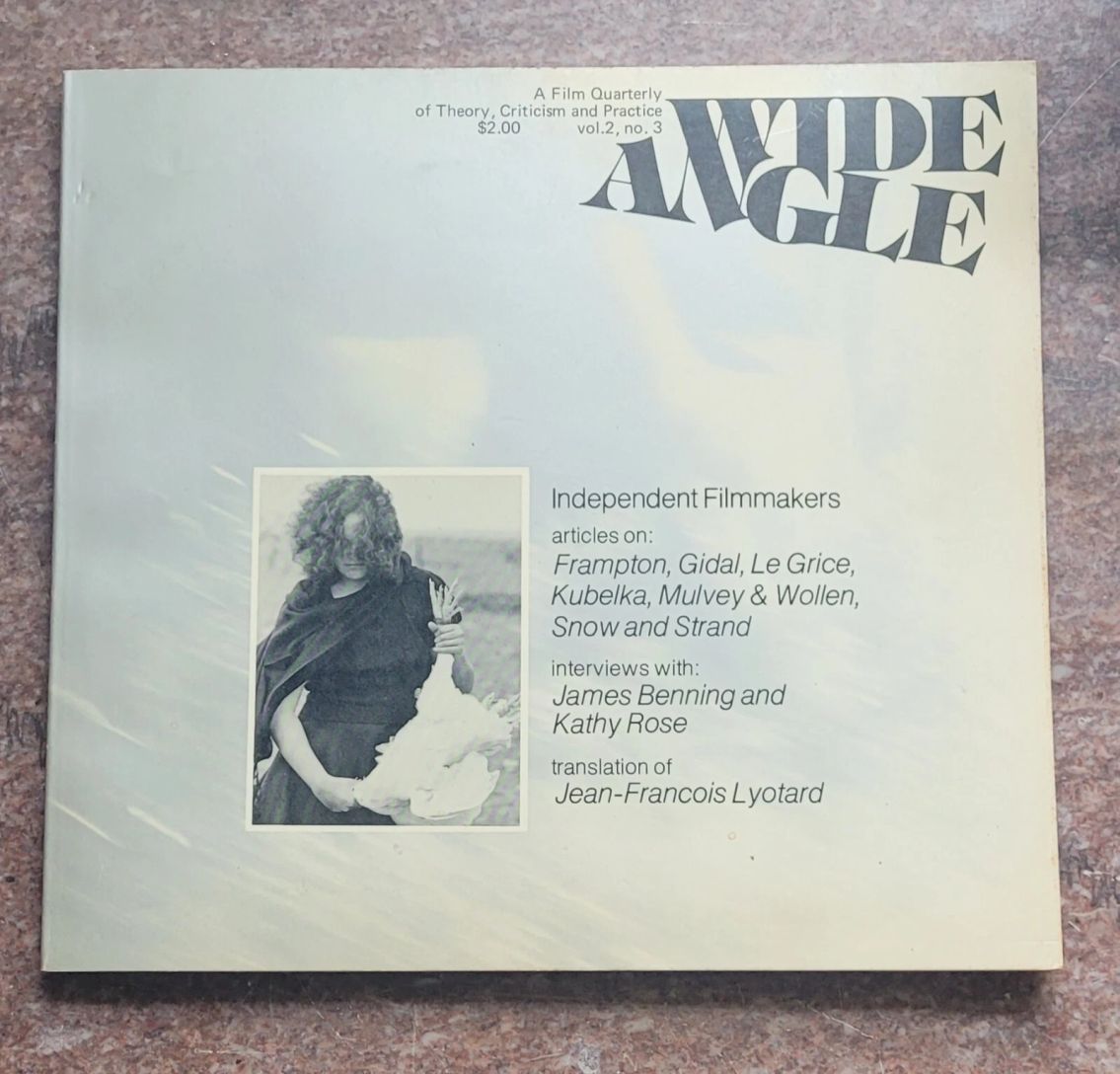 WIDE ANGLE magazine side cover  Vol 2 No  3   1978