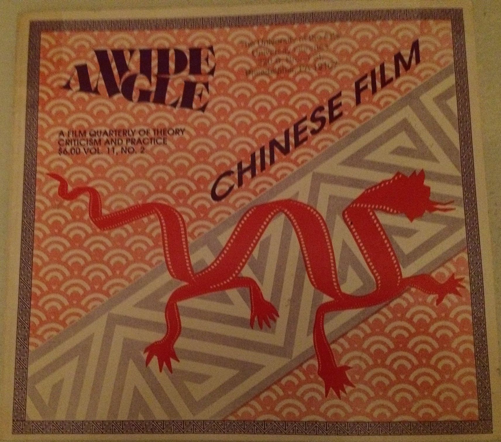 WIDE ANGLE magazine side cover  Vol 11 No  2 Summer 1989